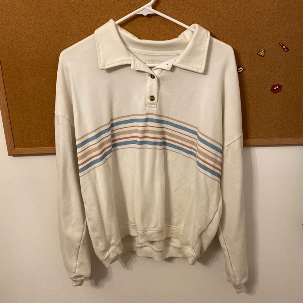White Collar Sweatshirt